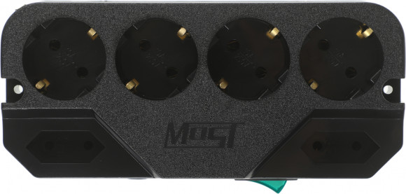 Сетевой фильтр Most CRG 5м (6 розеток) черный (блистер)