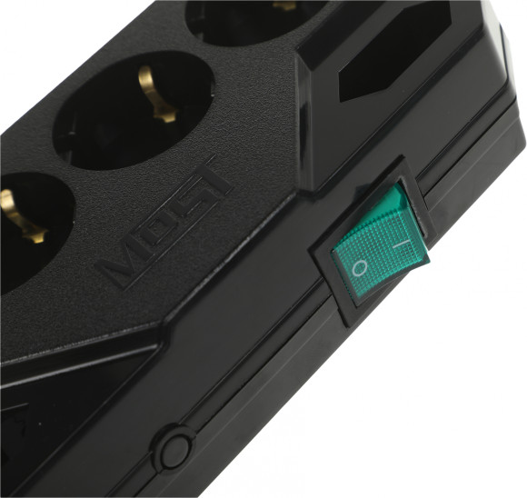 Сетевой фильтр Most CRG 5м (6 розеток) черный (блистер)