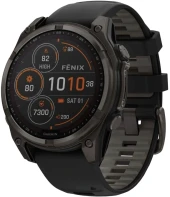 Смарт-часы Garmin Fenix 8 Solar 51мм 1.4" MIP корп.серебристый рем.желтый (010-02907-21)