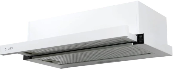 Вытяжка встраиваемая Lex Hubble 600 WH белый управление: кнопочное (1 мотор)