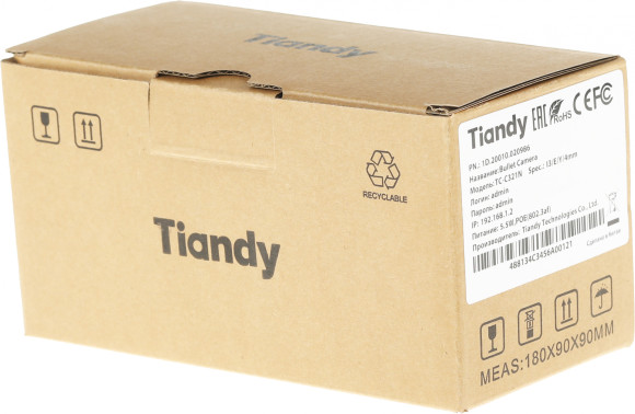 Камера видеонаблюдения IP Tiandy AK TC-C321N I3/E/Y/4mm 4-4мм цв. корп.:белый