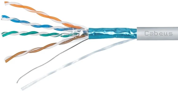 Кабель Cabeus SFTP-4P-CAT.5E-PATCH-GY кат.5E SF/UTP 4 пары PVC внутренний 305м серый Кабель Cabeus SFTP-4P-CAT.5E-PATCH-GY кат.5E SF/UTP 4 пары PVC внутренний 305м серый