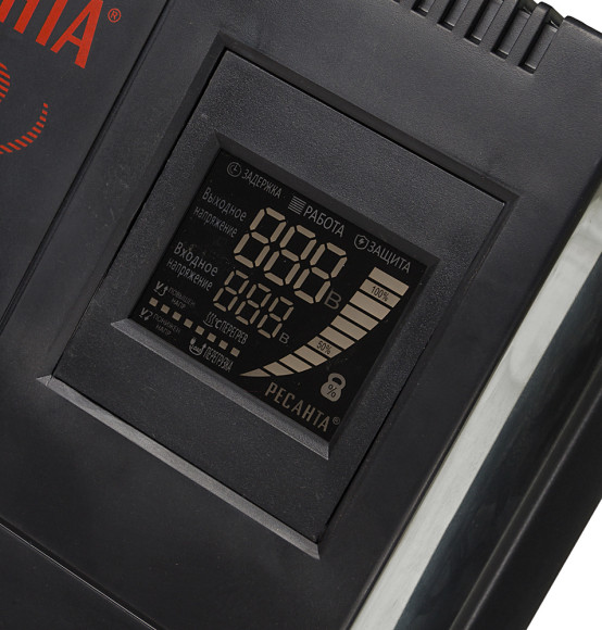 Стабилизатор напряжения Ресанта СПН-5400 однофазный черный (63/6/26)