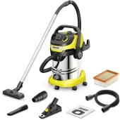 Строительный пылесос Karcher WD 6 P S V-30/8/35/T (YSY) 1300Вт (уборка: сухая/сбор воды) желтый