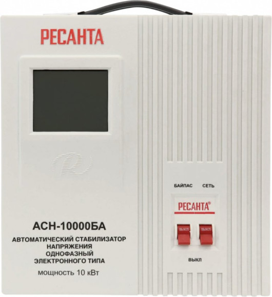 Стабилизатор напряжения Ресанта АСН-10000БА однофазный серый (63/6/40) Стабилизатор напряжения Ресанта АСН-10000БА однофазный серый (63/6/40)