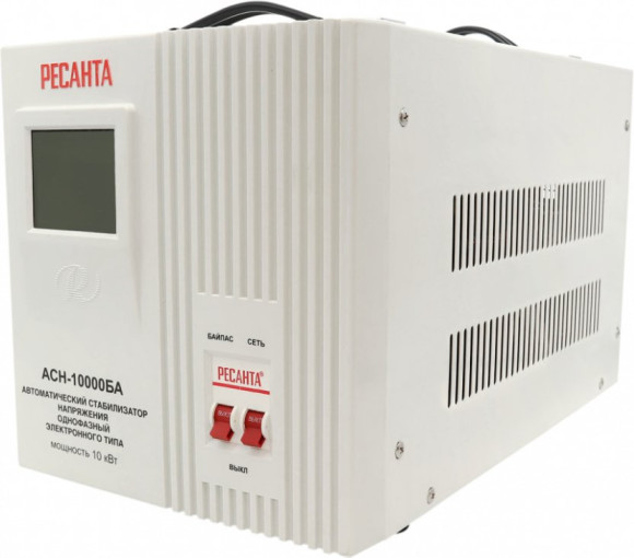 Стабилизатор напряжения Ресанта АСН-10000БА однофазный серый (63/6/40) Стабилизатор напряжения Ресанта АСН-10000БА однофазный серый (63/6/40)