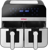 Аэрогриль Kitfort КТ-2289 2200Вт черный/серебристый