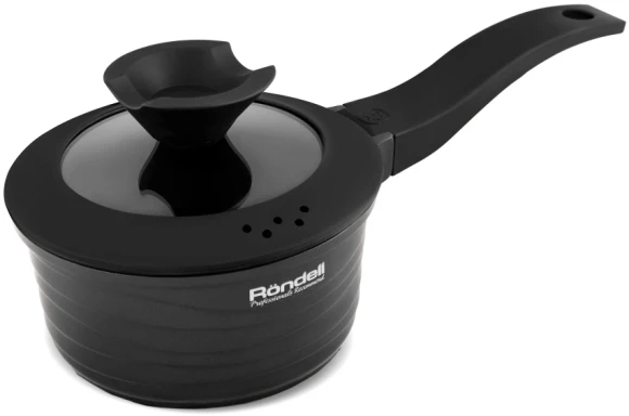 Ковш Rondell Walzer RDA-764 1.3л. d=16см (с крышкой) черный Ковш Rondell Walzer RDA-764 1.3л. d=16см (с крышкой) черный