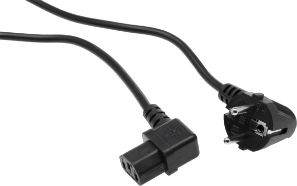 Кабель 15518 IEC C13 Евровилка 3м черный
