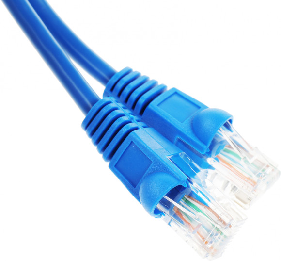 Патч-корд cat.5E stranded molded 0.5м синий RJ-45 (m)-RJ-45 (m)