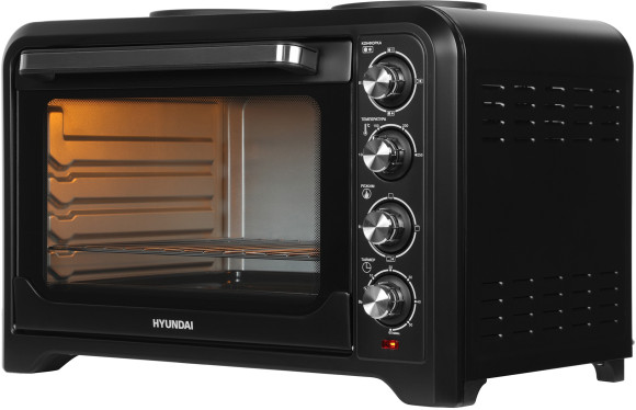 Мини-печь Hyundai MIO-HY098 42л. 1600Вт черный Мини-печь Hyundai MIO-HY098 42л. 1600Вт черный