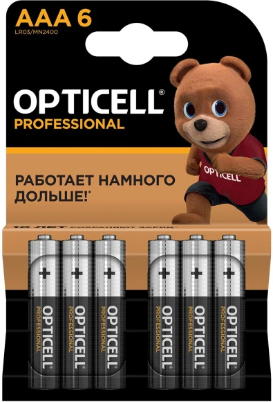 Батарея Opticell Professional LR03 AAA (6шт) блистер Батарея Opticell Professional LR03 AAA (6шт) блистер