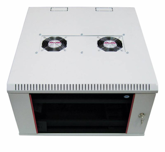 Шкаф коммутационный ЦМО (ШРН-12.650) настенный 12U 600x650мм пер.дв.стекл несъемн.бок.пан. 100кг серый 605мм 23.8кг 180град. 632мм