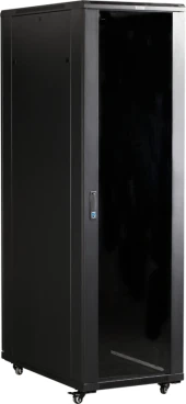 Шкаф серверный Lanmaster (TWT-CBB-47U-6X10-G1) напольный 47U 600x1000мм пер.дв.стекл металл 2 бок.пан. 800кг черный