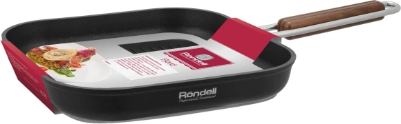 Сковорода-гриль Rondell Fjord RDA-1798 квадратная 26см покрытие: Xylan Plus ручка несъемная (без крышки) черный Сковорода-гриль Rondell Fjord RDA-1798 квадратная 26см покрытие: Xylan Plus ручка несъемная (без крышки) черный