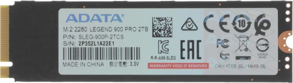 Накопитель SSD A-Data PCIe 4.0 x4 2TB SLEG-900P-2TCS Legend 900 Pro M.2 2280