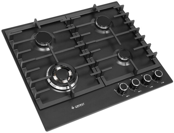 Газовая варочная поверхность Gefest ПВГ 1214-01 К2 черный матовый Газовая варочная поверхность Gefest ПВГ 1214-01 К2 черный матовый