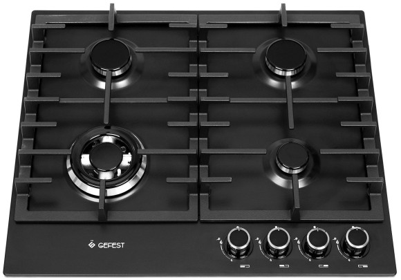 Газовая варочная поверхность Gefest ПВГ 1214-01 К2 черный матовый Газовая варочная поверхность Gefest ПВГ 1214-01 К2 черный матовый