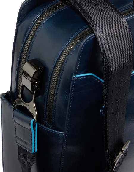 Деловая сумка Piquadro Blue Square CA6590B2/BLU2 с отделением для ноутбука 15.6" темно-синяя натур.кожа