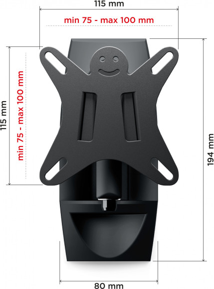 Кронштейн для телевизора Holder LCDS-5004 металлик 10"-26" макс.25кг настенный поворот и наклон Кронштейн для телевизора Holder LCDS-5004 металлик 10"-26" макс.25кг настенный поворот и наклон