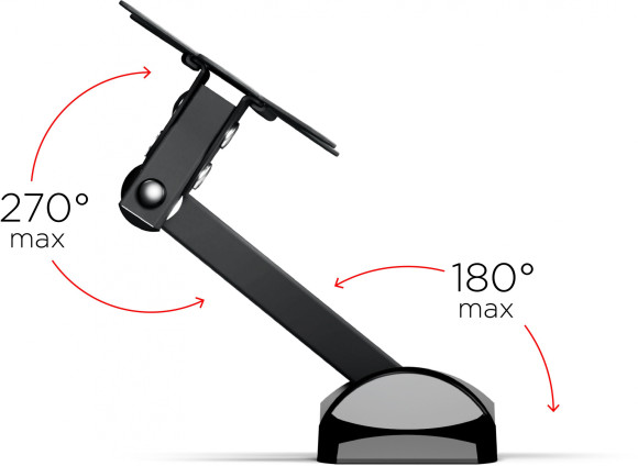 Кронштейн для телевизора Holder LCDS-5004 металлик 10"-26" макс.25кг настенный поворот и наклон Кронштейн для телевизора Holder LCDS-5004 металлик 10"-26" макс.25кг настенный поворот и наклон
