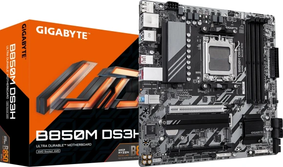 Материнская плата Gigabyte B850M DS3H Socket AM5 AMD B850 4xDDR5 mATX AC`97 8ch(7.1) 2.5Gg RAID+HDMI+DP Материнская плата Gigabyte B850M DS3H Socket AM5 AMD B850 4xDDR5 mATX AC`97 8ch(7.1) 2.5Gg RAID+HDMI+DP