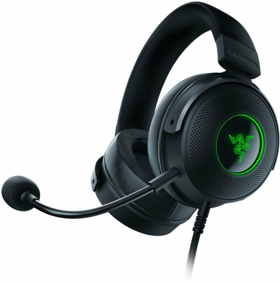Наушники с микрофоном Razer Kraken V3 HyperSense черный 2м мониторные оголовье (RZ04-03770100-R3M1)