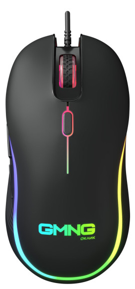 Мышь Оклик 723GM черный оптическая 3200dpi USB 6but (1533533)