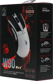 Мышь A4Tech Bloody W90 Max белый/черный оптическая 10000dpi USB 10but (W90 MAX PANDA)