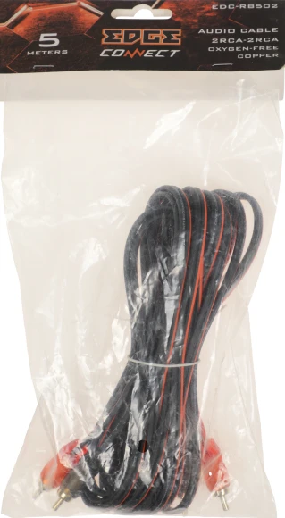 Кабель межблочный Edge EDC-RB502 5м черный/красный (упак.:1шт)