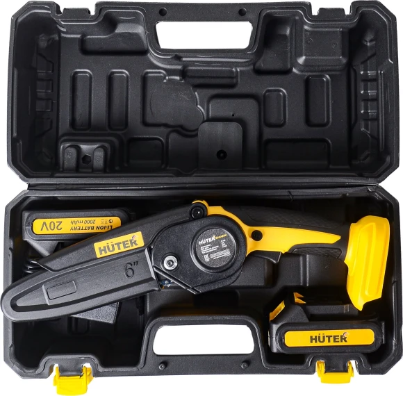 Цепная пила Huter ELS ELS-2-Li-6K аккум. дл.шины:6" (15.2cm) 2аккум. 2Ач ЗУ (70/10/35) Цепная пила Huter ELS ELS-2-Li-6K аккум. дл.шины:6" (15.2cm) 2аккум. 2Ач ЗУ (70/10/35)