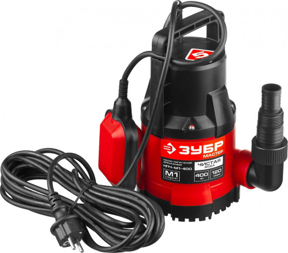 Насос дренажный Зубр Мастер НПЧ-М1-400 400Вт 7200л/час центробежный