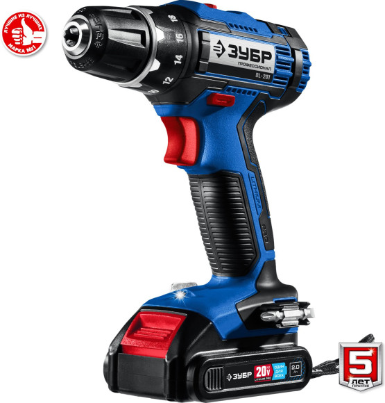 Дрель-шуруповерт Зубр DL-201-22 аккум. патрон:быстрозажимной (кейс в комплекте) Дрель-шуруповерт Зубр DL-201-22 аккум. патрон:быстрозажимной (кейс в комплекте)