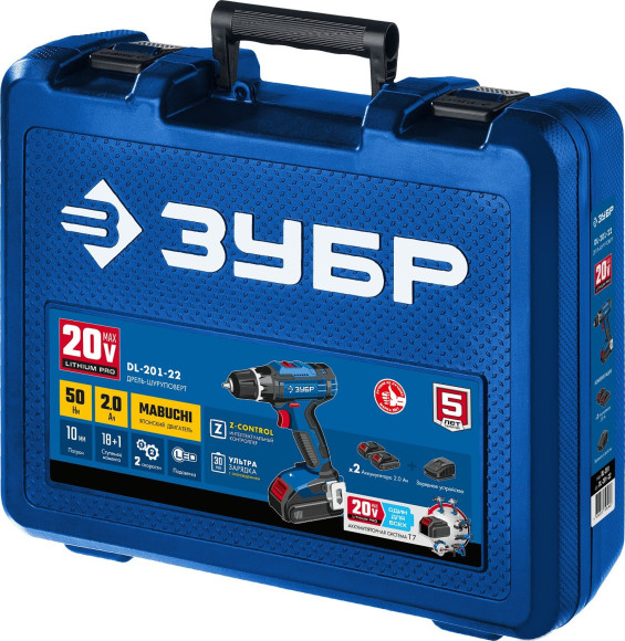 Дрель-шуруповерт Зубр DL-201-22 аккум. патрон:быстрозажимной (кейс в комплекте) Дрель-шуруповерт Зубр DL-201-22 аккум. патрон:быстрозажимной (кейс в комплекте)