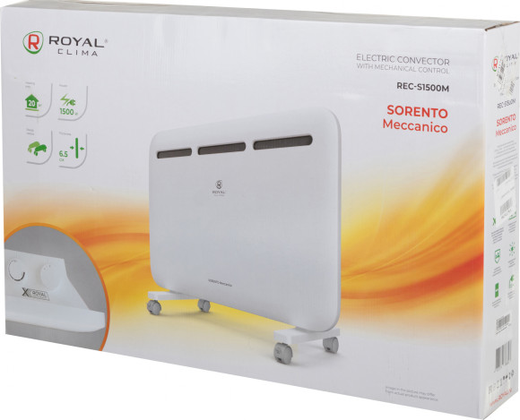Конвектор Royal Clima Sorento Meccanico REC-S1500M 1500Вт белый Конвектор Royal Clima Sorento Meccanico REC-S1500M 1500Вт белый