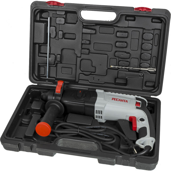 Перфоратор Ресанта П-32-1000К патрон:SDS-plus уд.:5.2Дж 1000Вт (кейс в комплекте) Перфоратор Ресанта П-32-1000К патрон:SDS-plus уд.:5.2Дж 1000Вт (кейс в комплекте)