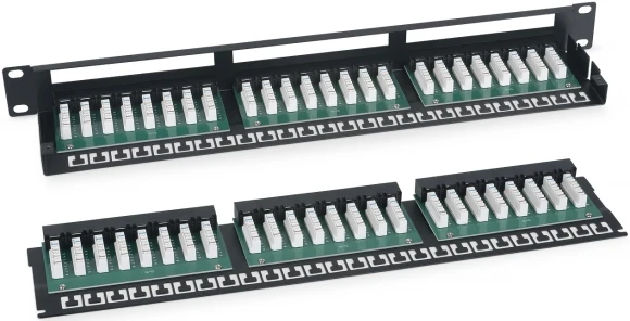 Патч-панель Cabeus PL-48-CAT.5E-DUAL 19" 1U 48xRJ45 кат.5E UTP