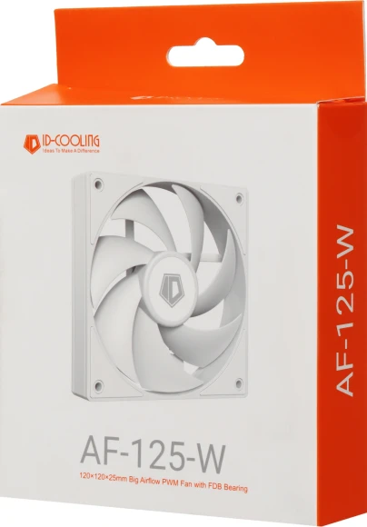 Вентилятор для корпуса ID-Cooling AF-125-W 120х120x25 белый 4-pin 30дБ Ret