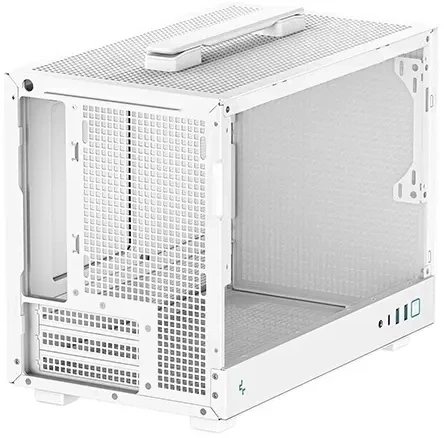 Корпус Deepcool CH160 белый без БП miniITX 7x120mm 1xUSB3.0 audio bott PSU