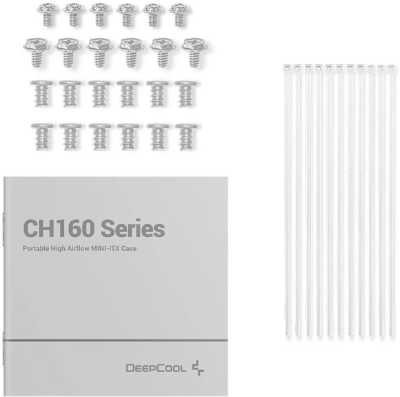 Корпус Deepcool CH160 белый без БП miniITX 7x120mm 1xUSB3.0 audio bott PSU