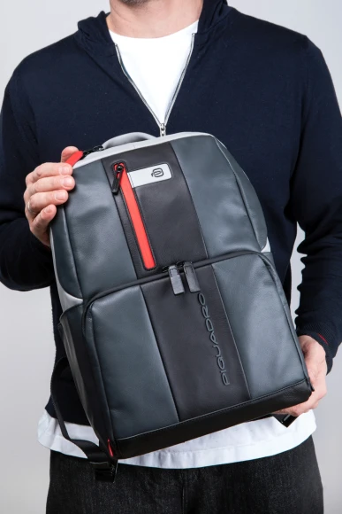 Рюкзак Piquadro Urban CA3214UB00/GRN серый/черный кожа