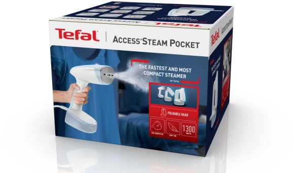 Отпариватель ручной Tefal DT3041E1 1300Вт белый/голубой Отпариватель ручной Tefal DT3041E1 1300Вт белый/голубой