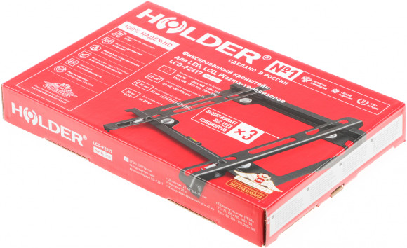 Кронштейн для телевизора Holder F2617-B черный 22"-40" макс.25кг настенный фиксированный Кронштейн для телевизора Holder F2617-B черный 22"-40" макс.25кг настенный фиксированный
