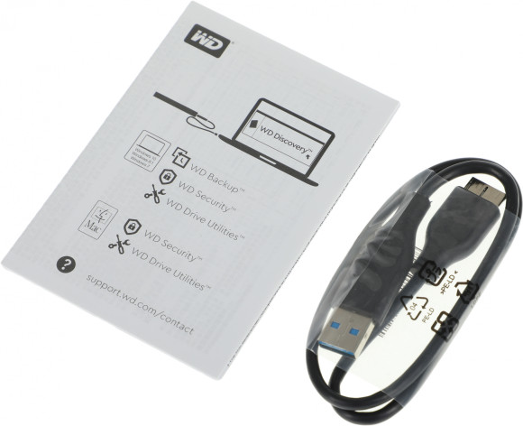 Жесткий диск WD USB3.2 Gen1 2TB WDBYVG0020BBK-WESN My Passport 2.5" черный