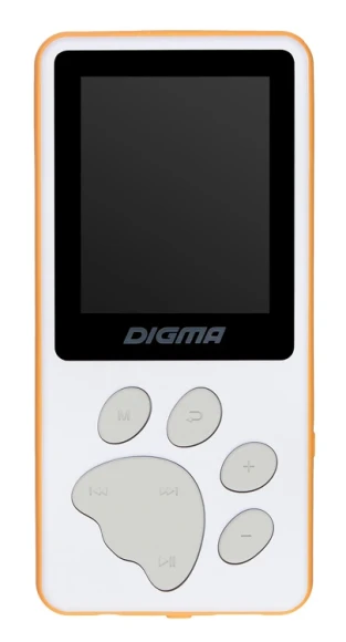 Плеер Hi-Fi Flash Digma S4 8Gb белый/оранжевый/1.8"/FM/microSDHC Плеер Hi-Fi Flash Digma S4 8Gb белый/оранжевый/1.8"/FM/microSDHC