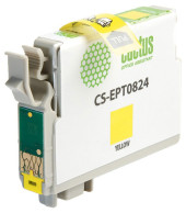 Картридж струйный Cactus CS-EPT0824 T0824 желтый (13.8мл) для Epson Stylus Photo R270/290/RX590 с чипом Картридж струйный Cactus CS-EPT0824 T0824 желтый (13.8мл) для Epson Stylus Photo R270/290/RX590 с чипом