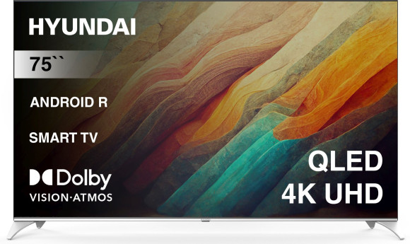 Телевизор QLED Hyundai 75" H-LED75QBU7500 Android TV Frameless черный/серебристый 4K Ultra HD 60Hz DVB-T DVB-T2 DVB-C DVB-S DVB-S2 USB WiFi Smart TV Телевизор QLED Hyundai 75" H-LED75QBU7500 Android TV Frameless черный/серебристый 4K Ultra HD 60Hz DVB-T DVB-T2 DVB-C DVB-S DVB-S2 USB WiFi Smart TV