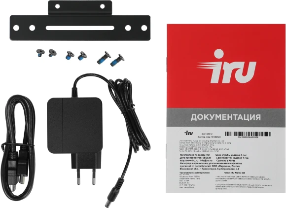 Неттоп IRU Planio 325 Ryzen 5 3500U (2.1) 8Gb SSD256Gb Vega 8 FreeDOS GbitEth WiFi BT 65W черный (2105298)