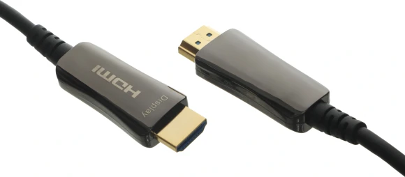 Кабель аудио-видео Digma HDMI 2.0 AOC HDMI (m)/HDMI (m) 30м. позолоч.конт. черный (BHP AOC 2.0-30)
