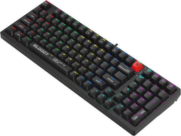 Клавиатура A4Tech S98 механическая черный USB for gamer LED (S98 BLACK) кабель 1.8м